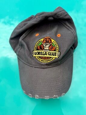 Gorilla Glue Embroidered Logo Baseball Hat — Charcoal with Orange Accents